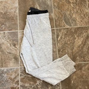 Hollister white/gray sweatpants with drawstrings